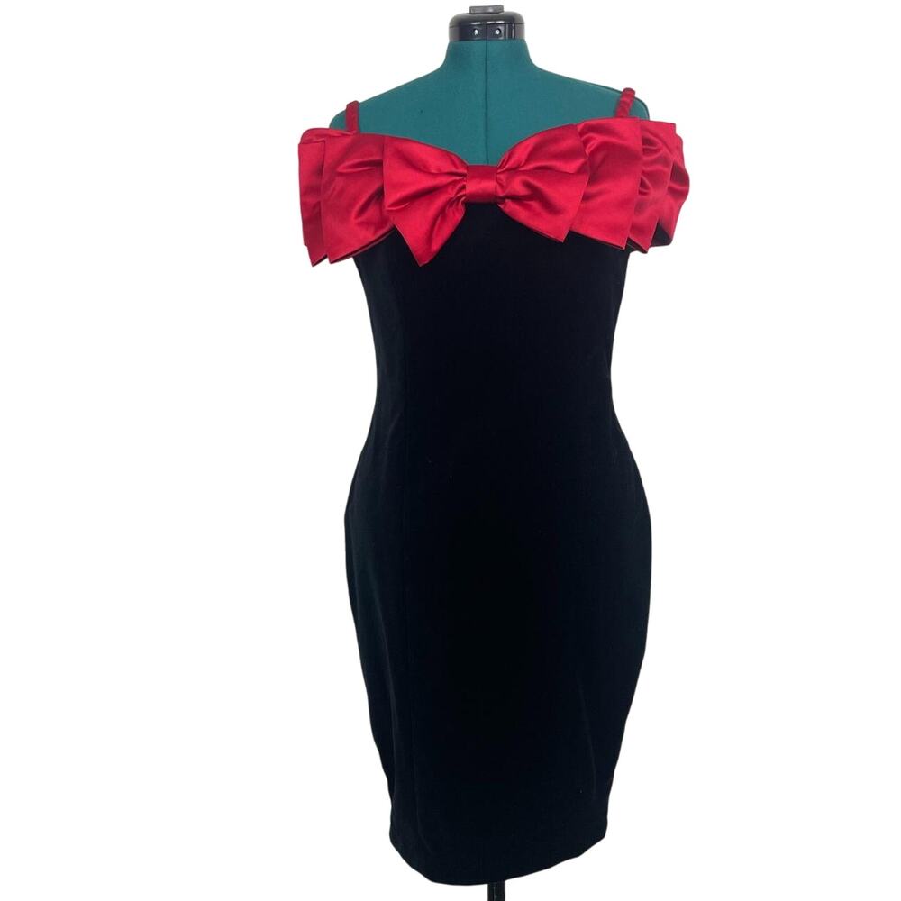 Debut Velvet Bow Dress, Size 12